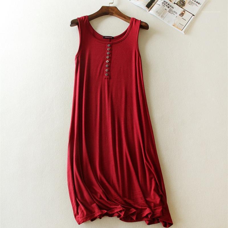 

Fdfklak Summer Dress 2020 New Modal Lingerie Sexy Femme Ladies Sleepwear Night Dress Nighties For Women Nightgown1, Black