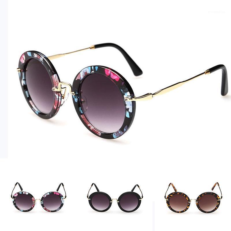 

Retro Round Women Sunglasses UV400 Vintage Metal Sun Glasses Leopard Prints Glasses1