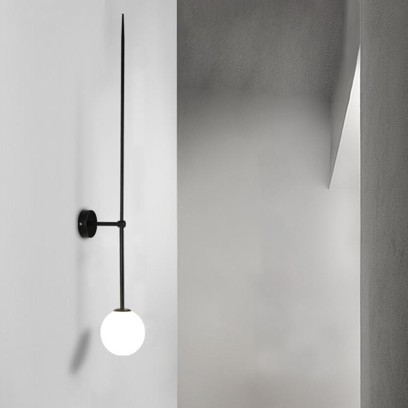 

minimalist geometric line wall lamp Nordic modern simple ins wind staircase corridor bedroom bedside lamp