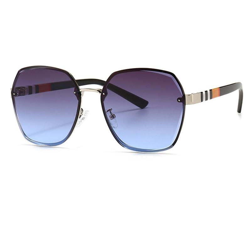 

Brand Rimless Sunglasses Women 2021 Vintage Gradient Round Metal Female Men Sunglasses Fashion Designer Shades Oculos