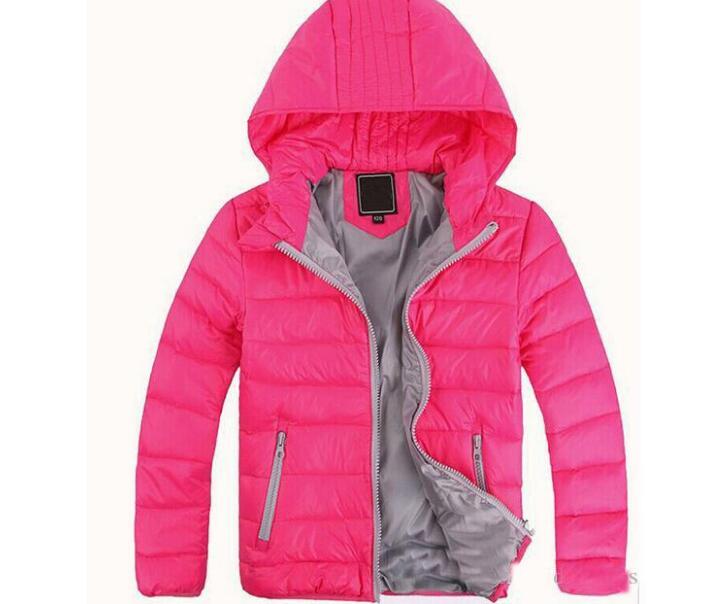 

hot 2021 Children's Outerwear Boy and Girl Winter Hooded Coat Children Cotton-Padded Down Jacket Kids Jackets 3-12 Years black white, Pink