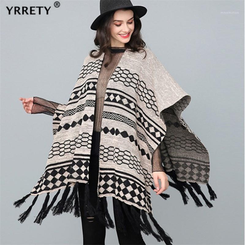 

YRRETY Winter Cashmere Scarf Women Scarf Plaid Blanket New Shawls And Scarves Knitted Tassel Plaid Warm Wraps Bandana1