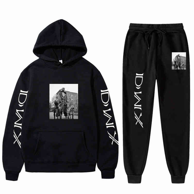 

Mens 90s Rapper Dmx Tracksuits Hooded Hoodies Suit Sweatshirts Fleece Oversize Solid Pullovers Jackets Unisex Couple, As picture suit