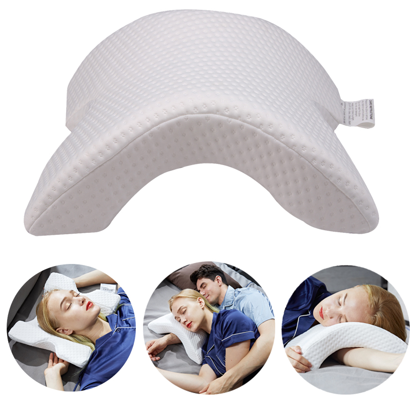 

1PC Curved Slow Rebound Memory Foam Pillow Anti Pressure Hand Numb Neck Protection Dead Arms Couple Pillow Office Napping QA 134