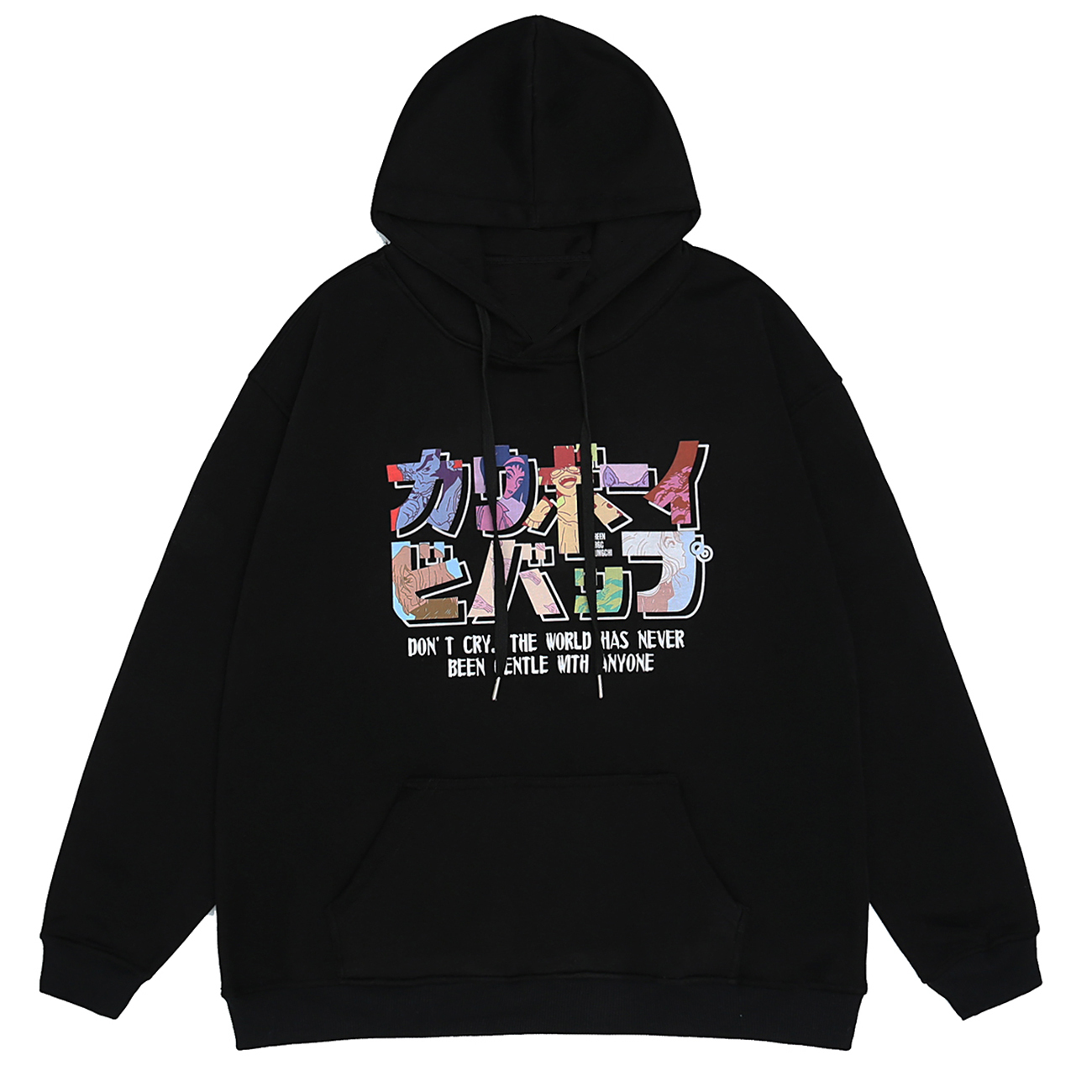 

2021 New Japanese Graphic Print Harajuku Hip Hop Streetwear Hoodie Fleece Autumn Loose Sweatshirts Casual Hooded Tops Black 3oco, Blue