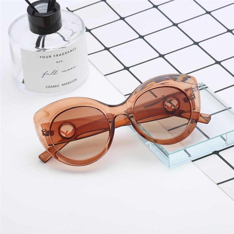 

Female Cat Eye Vintage Mirror Sunglasses For Women Fashionable Metal Reflective Flat Lens Sun Glasses UV400#2989181