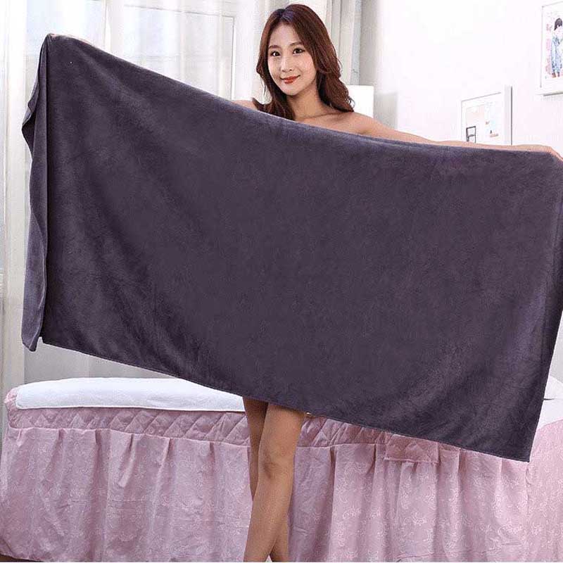 

Beauty Salon Bath Towel Outdoor Seaside Face Towel Quick-Dry Swimming Thick Microfiber Absorbent Soft, Light purple