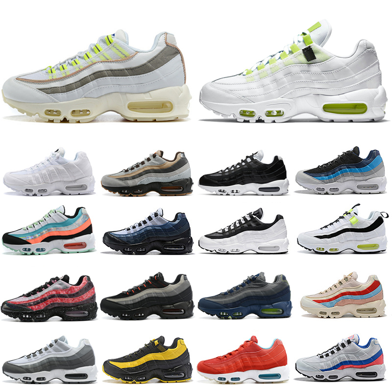 

2020 Yin Yang White Neon Worldwide Laser Fuchsia Men Running Shoes Triple Black 95s Women Mens Trainers Sports Sneakers Size 36-46