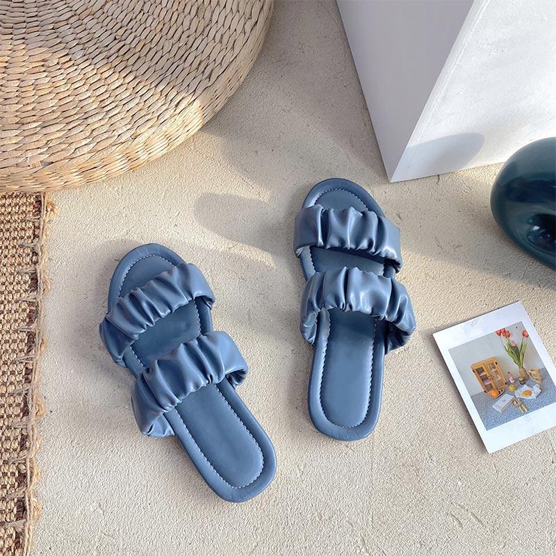 

Women Slippers PU Comfort Soft Slides Shoes Summer Flat Ladies Zapatos Mujer 2020 Fashion Casual Woman Casual Home, Beige