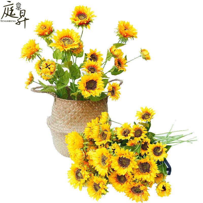 

Model Sunflower Sunflower Single Stem Wedding Home Decoration Imitation Flowers Artificial Flower Factory Price, Field sunflower