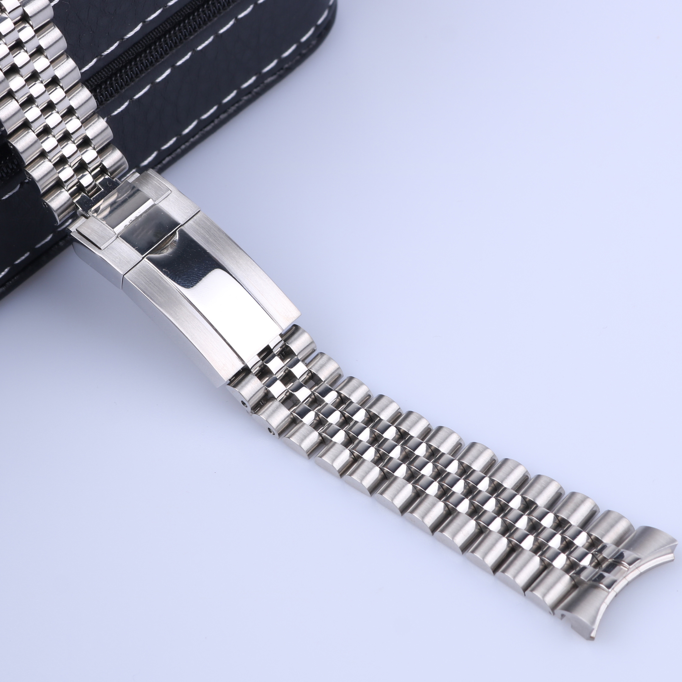 

20mm 21mm Luxury 316L stainless steel Solid Curved End Screw Links Strap Bracelet Jubilee with Oyster Clasp For Master II DateJust 36m 41mm