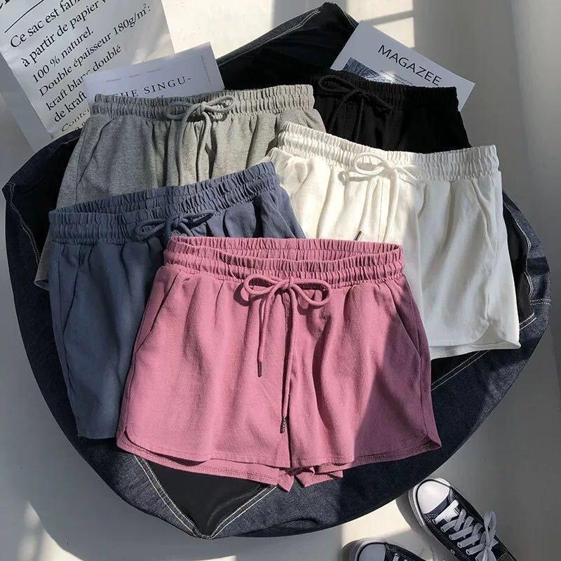 

2020 Fashion Women Shorts Stretch Waist Stretch High Waist Women Tight Cotton Track Shorts Leisure, White