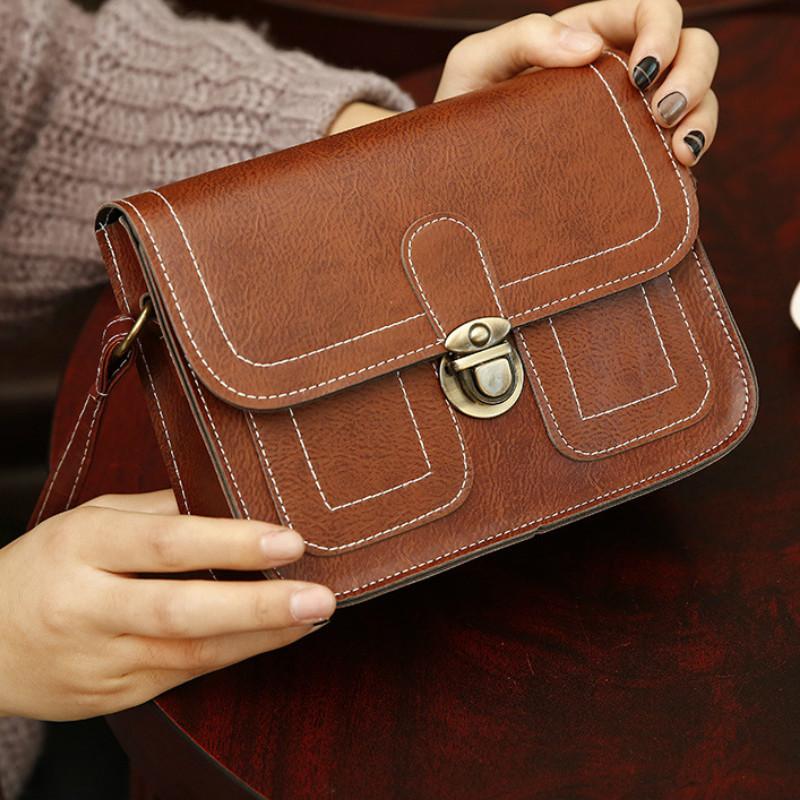 

New Crossbody Bags for Women 2021 Leather Fashion Hasp Handbag Designer Small Shoulder Bag Flap Ladies Bolsa Feminina, Beige