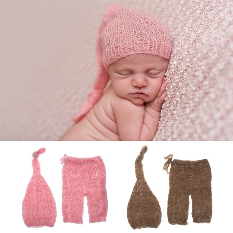 

Drop Ship Mohair Newborn Photography Props Costumes Hat+Pants Set Baby Photo Accessories1, Brown