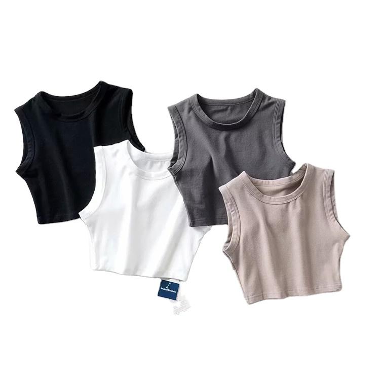 

Wholesale Fitness Clothing Bodybuilding Training Workout Sport Gym Women Crop Tops, Beige