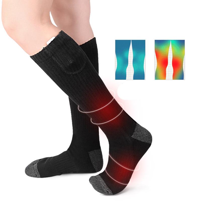 

Warm Outdoor Travel In Winter Battery Heating Heated Socks Winter Socks Thermal Sport Comfortable Outdoor Warm, Ivory