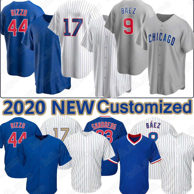 

Chicago 9 Javier Baez 44 Anthony Rizzo 17 Kris Custom 2020 Baseball Jersey 23 Ryne Sandberg, Xiaoxiong 2020 cool base