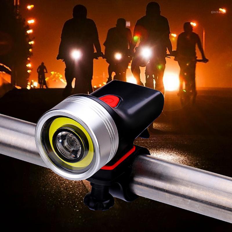 

Mountain Bike Night Ride COB Strong Illumination Light Bicycle Headlight USB Charge Front Headlight Black Silver1