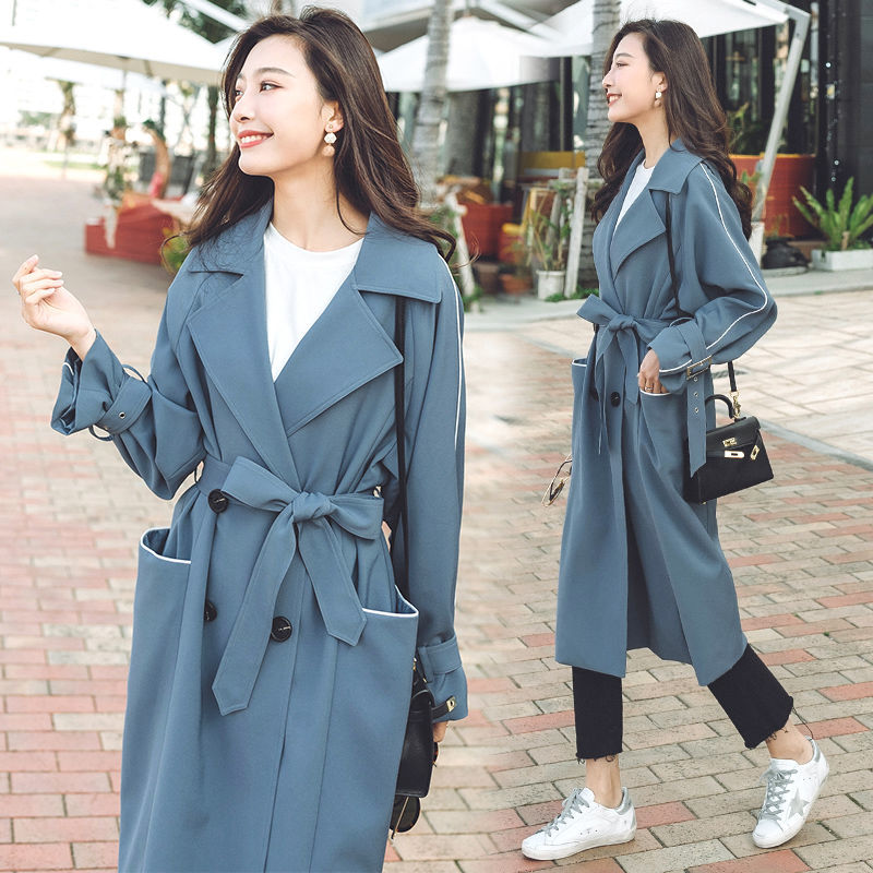 

Eachin Female Solid Double Breasted Outwear Fine Luxury Trench Coat Streetwear Winter Jacket L7t0, Haji