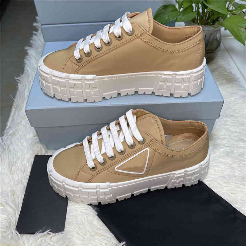 

Wheel Fashion Women Canvas Shoes 1:1 Casual Cassetta Thick Soled AAAAA Increase Flat Lace Up Trainers Waterproof Rubber Bottom Dupe Sneakers