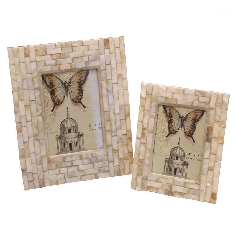 

Fashionable Handcrafted Seashell photo frame Seashell Picture Photo Frames YSPF-0101