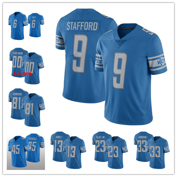 

DetroitLionsMEN WOMEN YOUTH 9 Matthew Stafford Julian Okwara Barry Sanders Limited Home Jersey Football D'andre Swift Untouchable