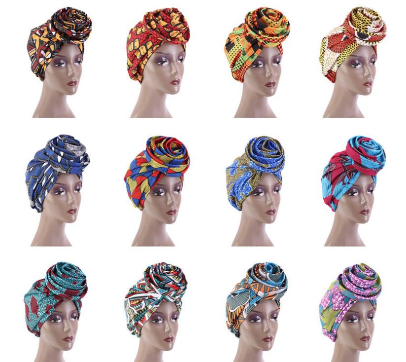 

arab wrap women head scarf turban caps trendy printed hijab bonnet Bohemian ethnic inner hijabs for cap muslim headdress, Color12