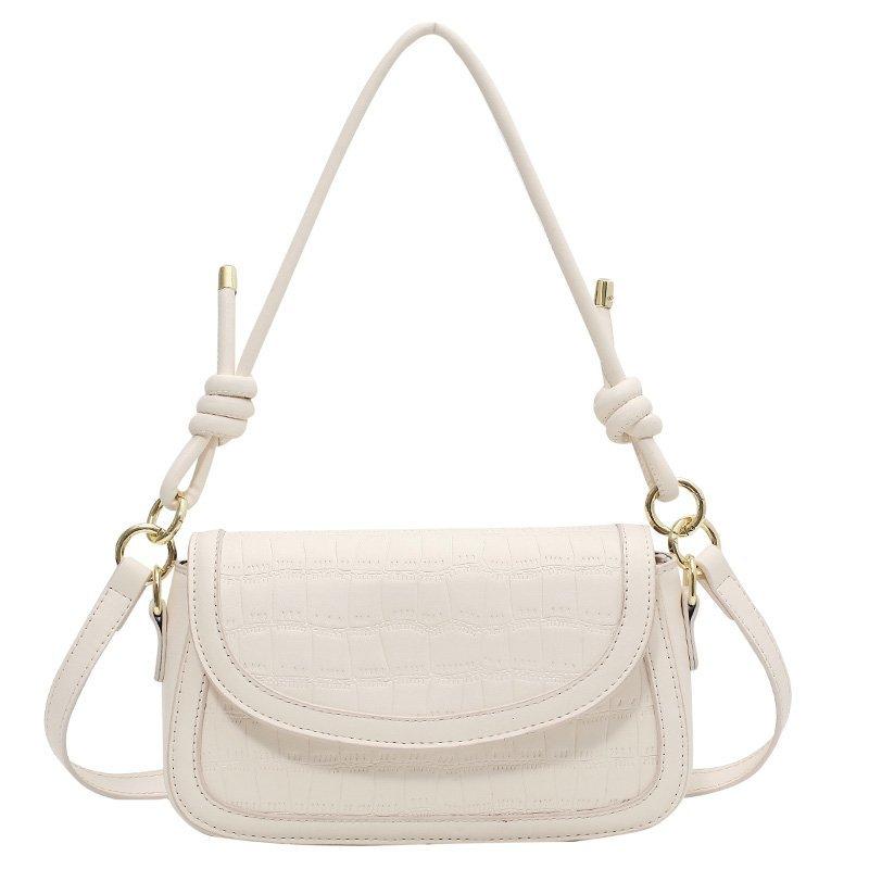 

New Shoulder Bag Women Youth Crossbody Bag Small Female Designer Artificial Leather Luxury Square For Appointment White, Brown