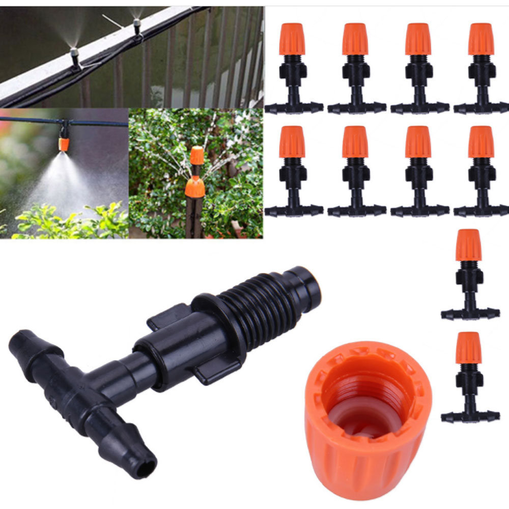 

10pcs Orange Misting Nozzle Watering Garden Hose Sprinklers Atomization Nozzle Fog Water Control Sprayer Drip Irrigation