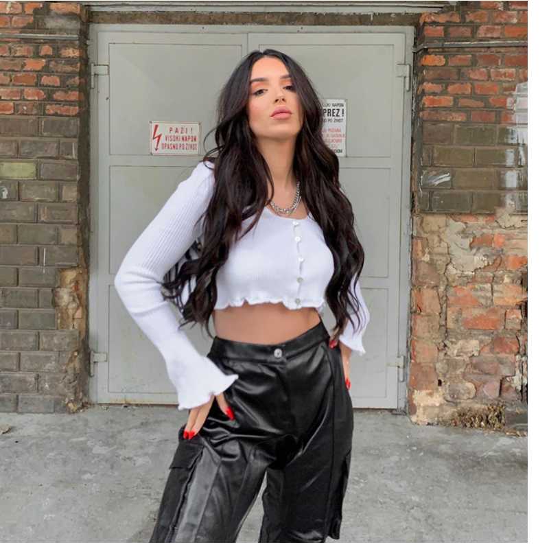 

Women' Retro square collar simple fitness sports top outdoor breathable button cardigan running suit cute Auricularia fitness, White