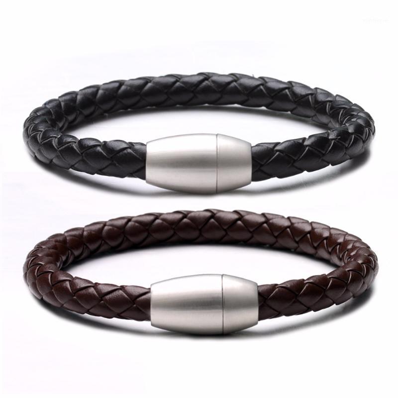 

LOULEUR 2020 New Fashion Men Black Braid Leather Bracelet Friendship Bracelets & Bangles Pulseras Hombre Punk Men Jewelry Gift1