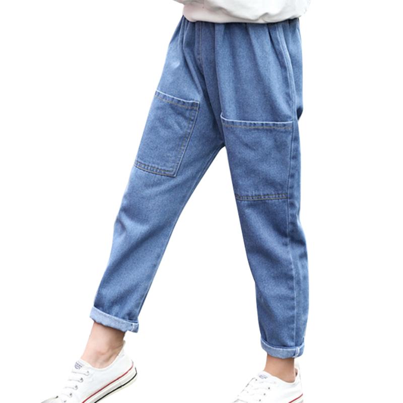 

Jeans Girl Pockets Girl Jeans Child Casual Style For Children Spring Autumn Clothes For Girls 6 8 10 12 14, 89586