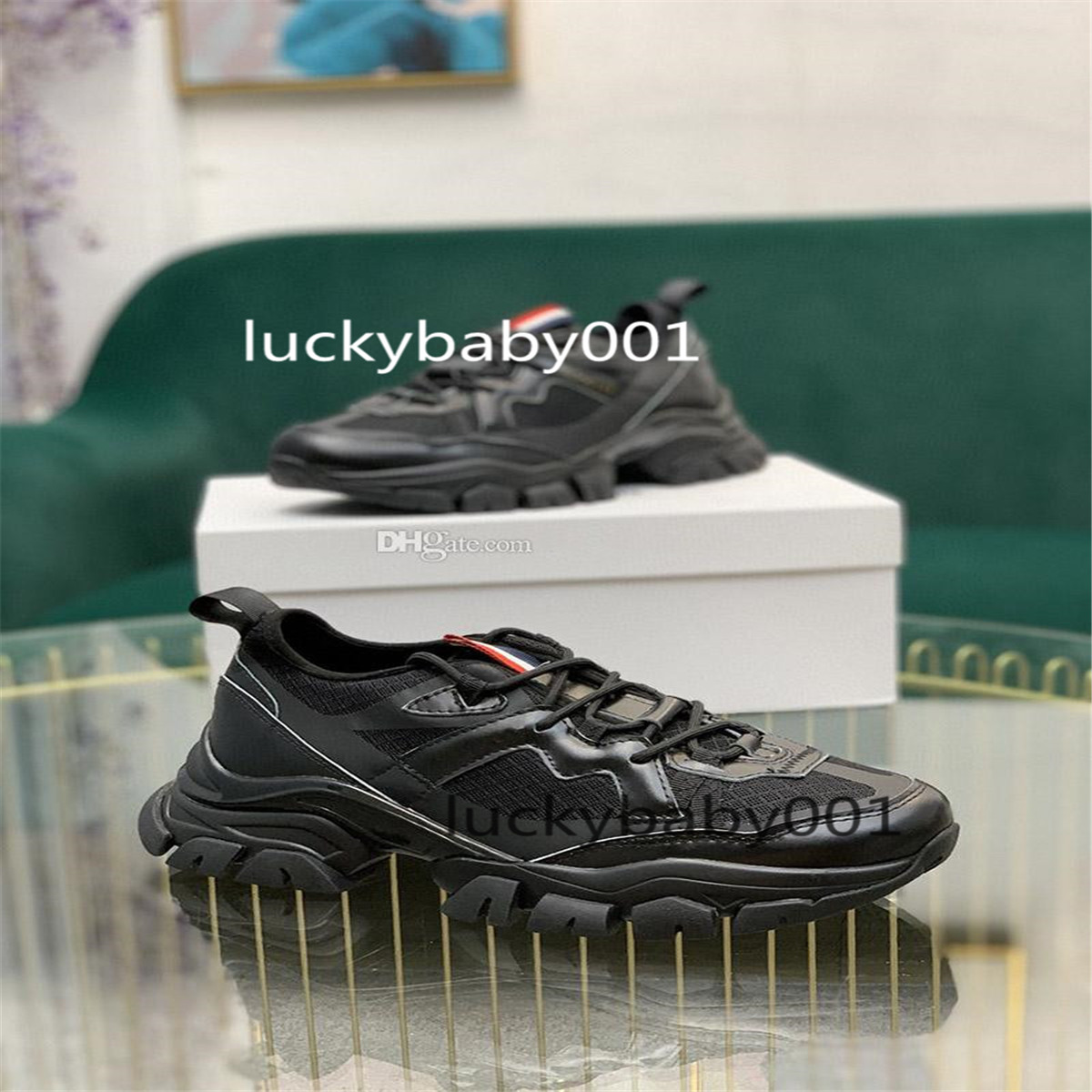 

2021 Monclair High Quality Italian Mens Hi Top Sneakers Italy Triple s leather Canvas Platform Black White Casual Flat Laces Shoes