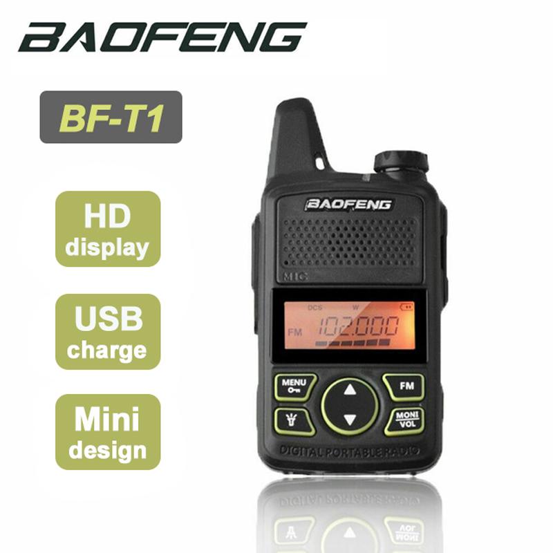 

Baofeng BF-T1 Small Portable Ham Radio UHF 400-470MHz 20CH USB Interphone FM two way radio with Earpiece