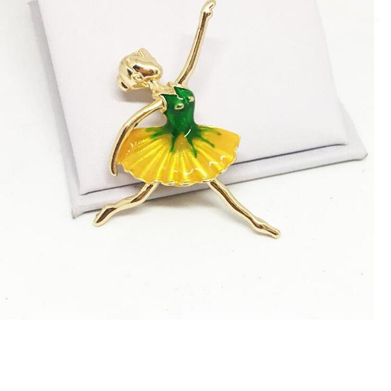 

Gymnastics Girl Brooch Ballet Dancing Girl Brooch Enamel Painting Brooches Personality Jewelry Simple Brooches Decorations1