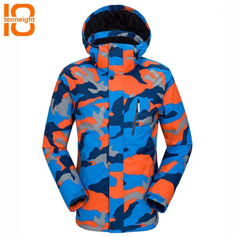 

TENNEIGHT Outdoor Sports Men Ski Jackets Thermal Waterproof Male Snowboard Jackets Climbing Snow Skiing Clothes Winter Ski Coat1, White