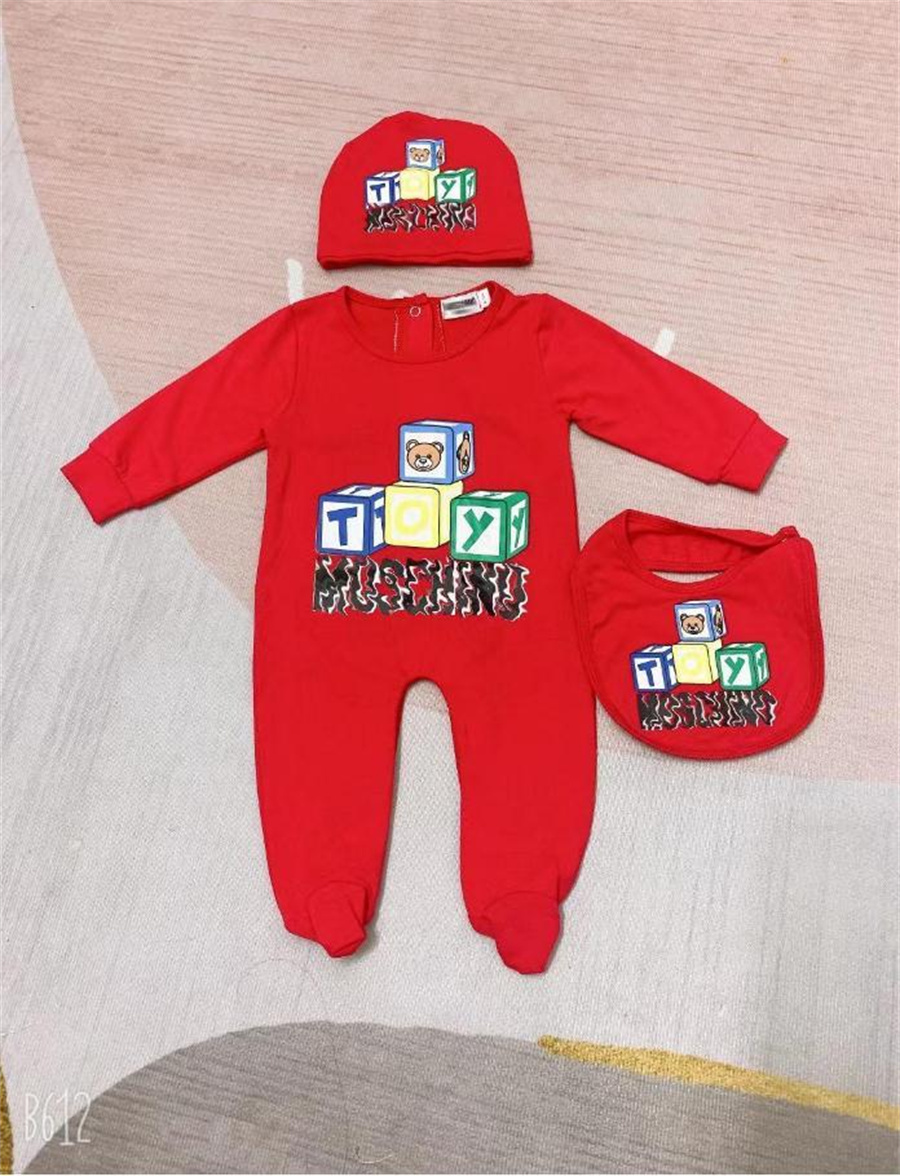 New Baby Rompers Spring Autumn Babys Boy Clothes Cotton Newborn Baby Girls Kids Designer Letter Printing Jumpsuits Clothing 3-18mon