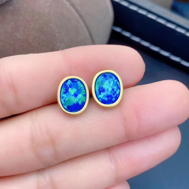 

100% Natural and real Opal Earring 925 sterling silver Fine jewelry For Engagement