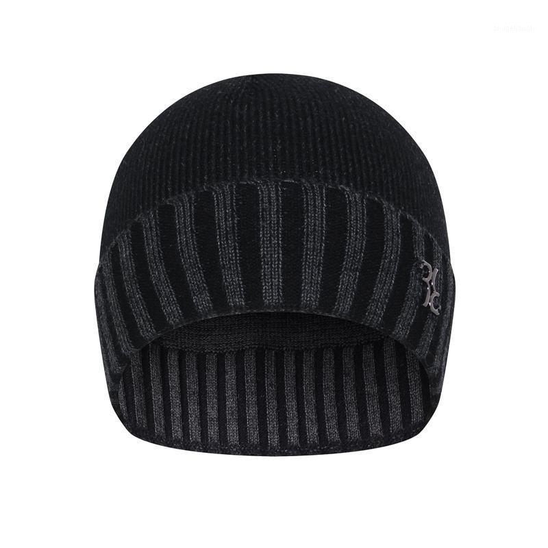 

Hat cap men's 2020 new winter fashion embroidery elasticity cotton thick warm high quality gentlman free shipping1