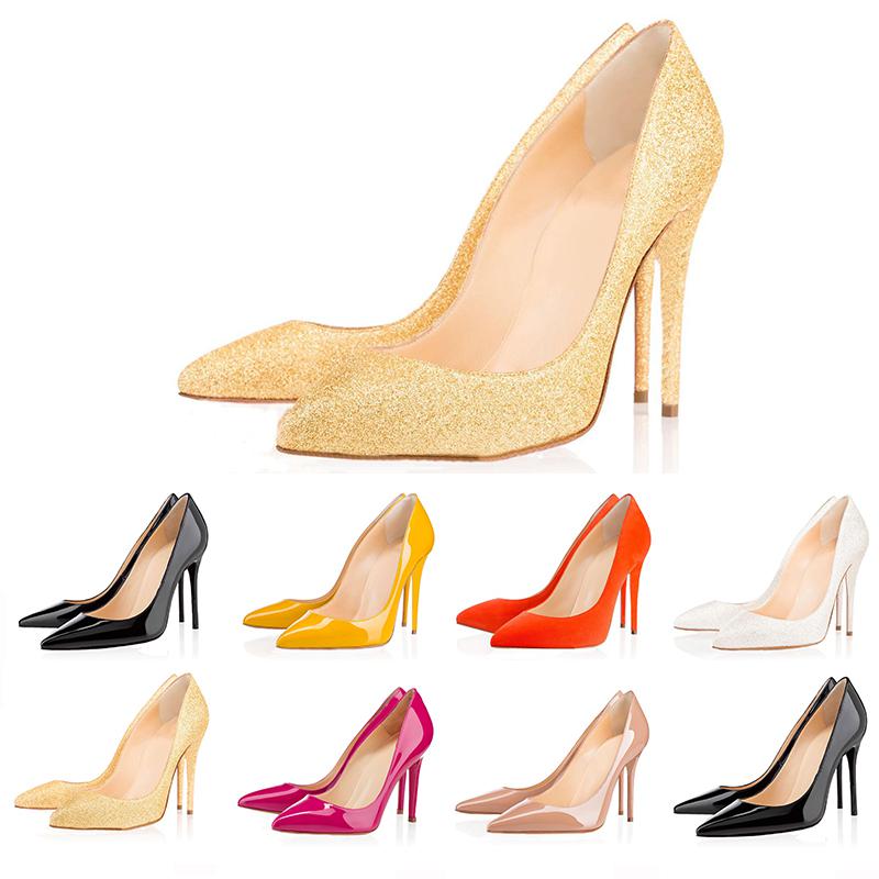 

Designers Louboutin CL Christian luxurys 2019 Office Caree ACE luxury designer women Dress shoes red bottoms high heels mMa, Blue