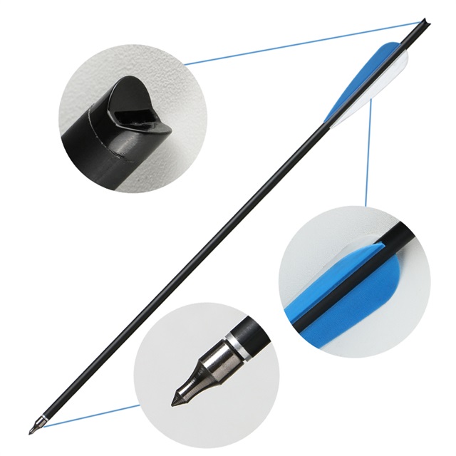 

12 pieces Archery hunting crossbow arrow 20 inch aluminum crossbow arrow bolts with 100 gain target points