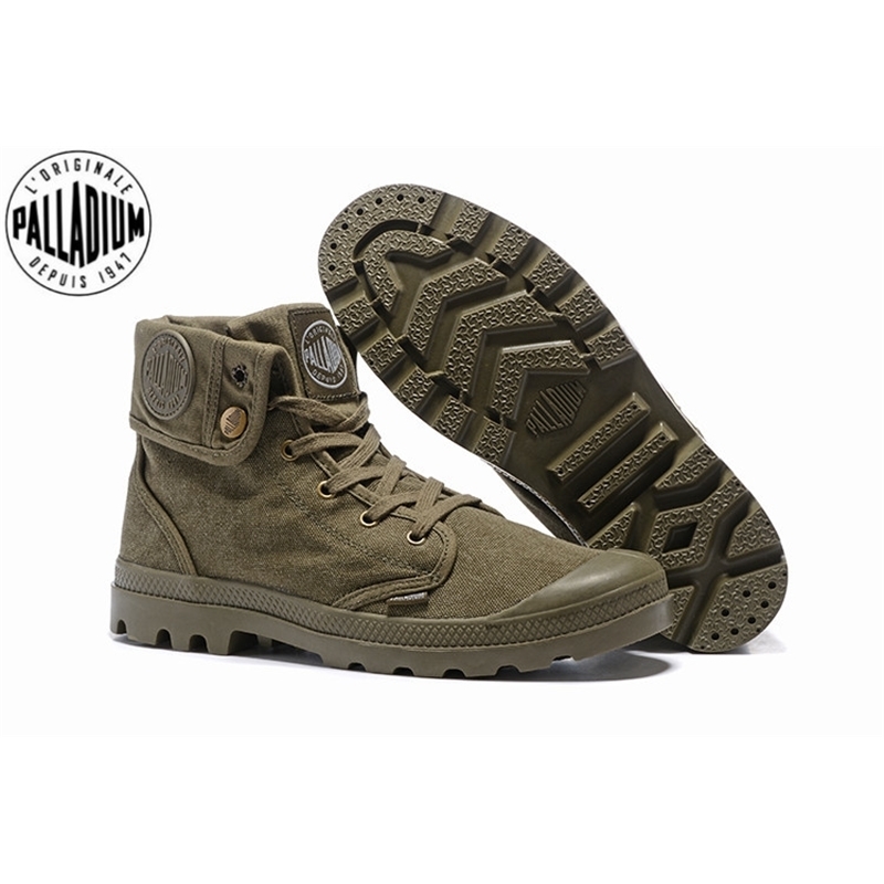 

PALLADIUM Pallabrouse Army green Sneakers Turn help Men Military Ankle Boots Canvas Casual Shoes Men Casual Shoes Eur Size 39-45 LJ201026, Black