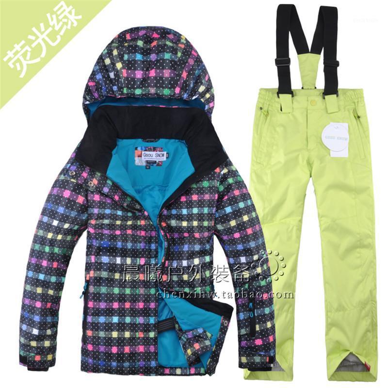 

GSOU SNOW Children boy Girl Ski Suits Jackets + Pants Warm Winter Waterproof Windproof Skiing Snowboarding Clothing Set Brand1, Color1