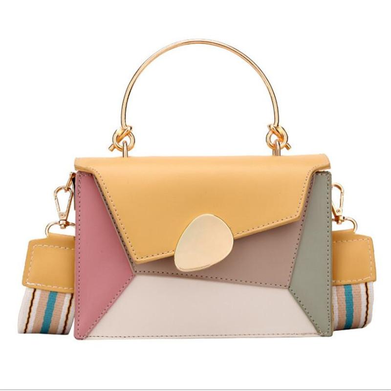 

Popular hit color ladies bags new chain handbag fashion messenger bag with Metal Handle Shoulder Simple Bag Small Totes, Photo color1