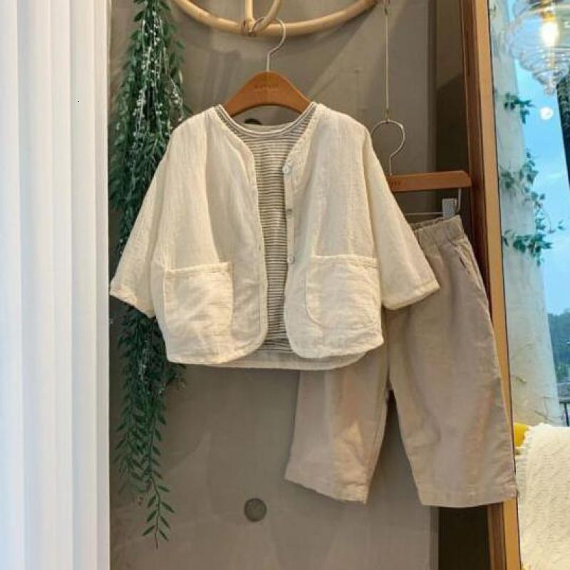 

2021 New Facejoyous Children's Autumn Cotton and Linen Loose Long Sleeve Boy's Coat Jacket Kids Casual Cardigan 80-120cm Jwpa, Zxx45