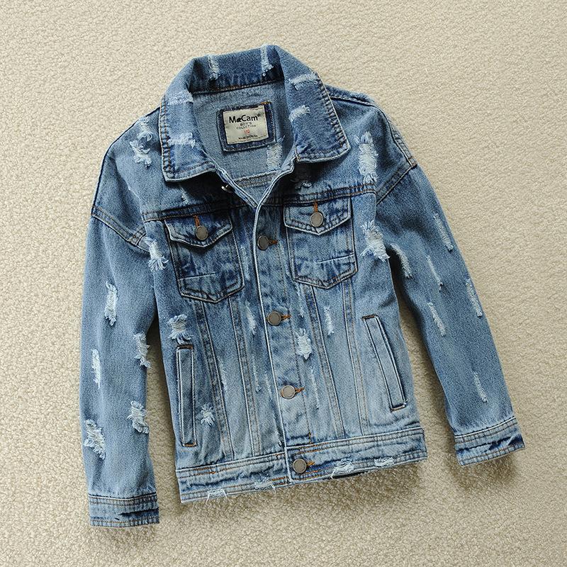 

2020 Denim Jacket For Kids Fashion Coats Children Clothing Autumn Baby Girls Clothes Outerwear Cartoon Jean Jackets Coat 4t 12t