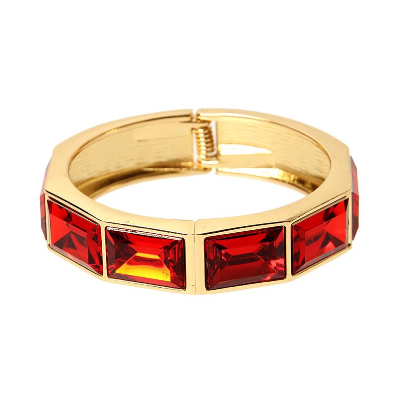 

Women's Golden Plated Statement Bangle New Design Bangle for Party Red Black Wholesale