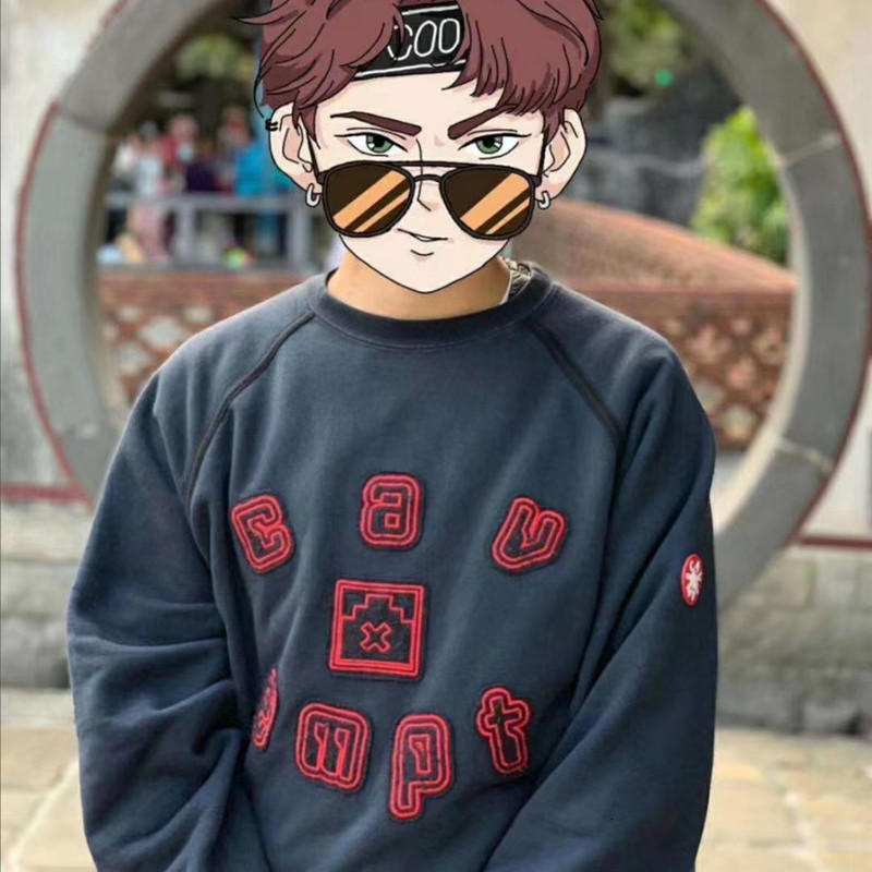 

2021 New Ce Patched Crew Neck Men Woman Sweatshirts Cavempt Hoodies Oversized Crewneck Sweatshirt 49h0