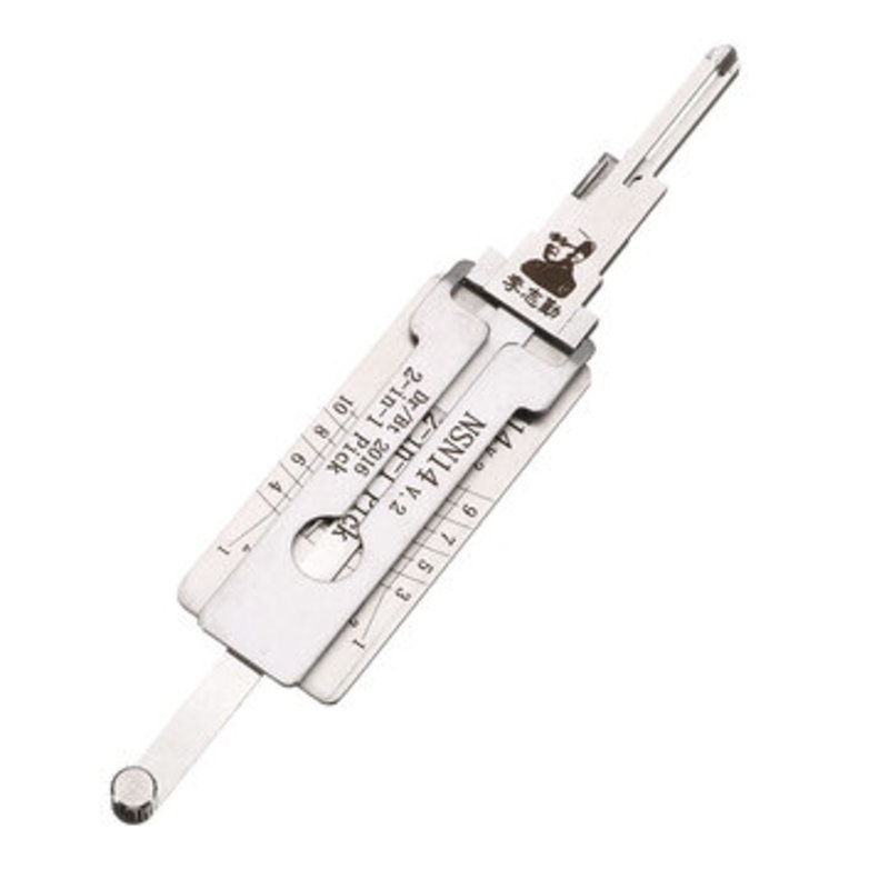 

NSN14 Dr/Bt 2 in 1 Car Door Lock Picks Decoder Unlock Tool Locksmith Tools
