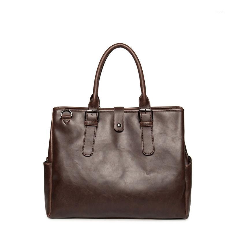 

pu Leather Men handbags Bag Vintage Man Crossbody Bag Handbags Large Capacity Male Shoulder Bags Bolsos1, Brown